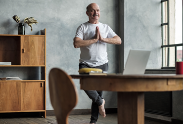 Auf einem Bein stehen