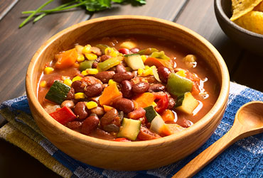 Welche Lebensmittel sind geeignet? Bohnen-Paprika-Gericht