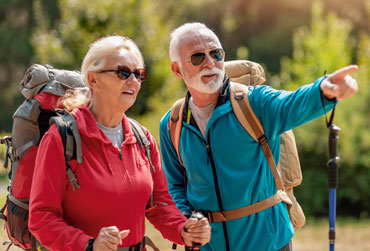 Ehepaar beim Wandern