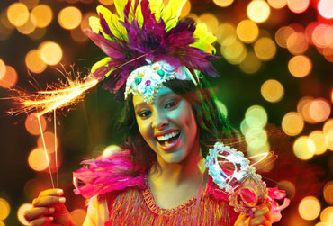 Karneval in Rio de Janeiro Brasilianische Tänzerin